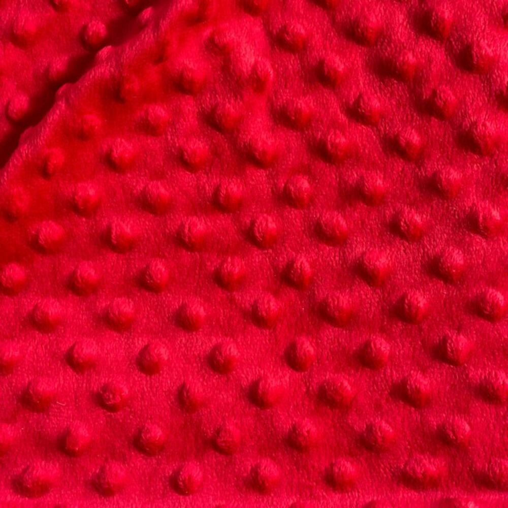 Minky Pile Dots Rosso