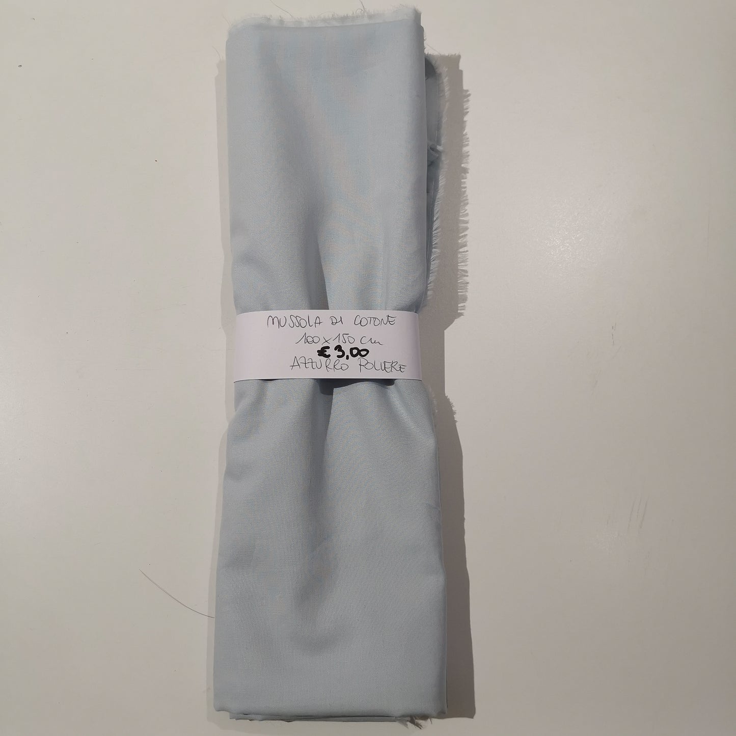 Mussola di Cotone 100x150 cm Azzurro Polvere