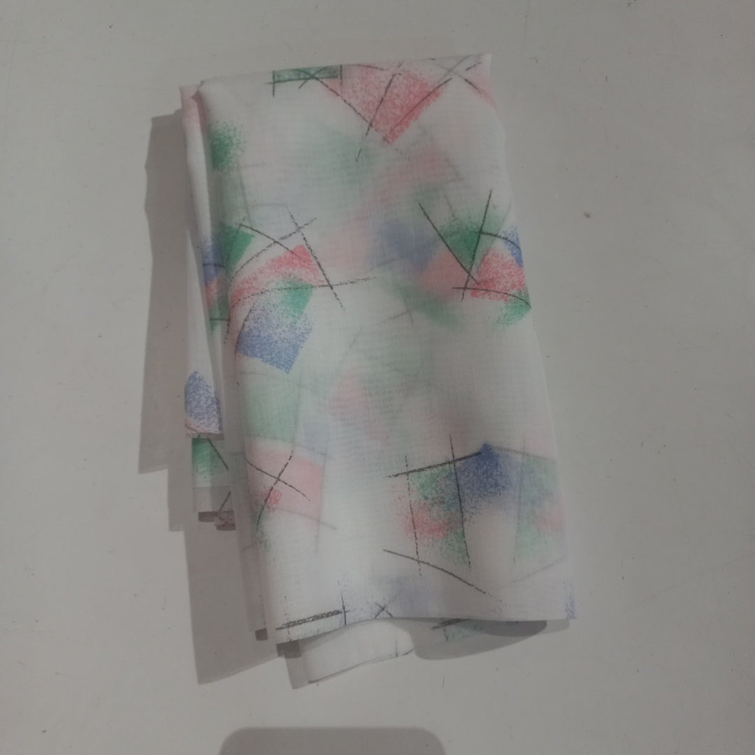 Tessuto Tenda Geometrico findo Bianco 40x300 cm