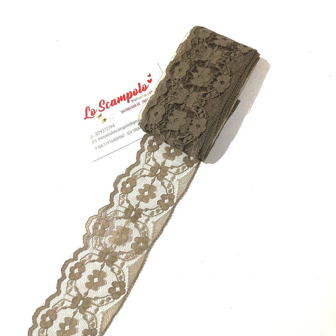 Pizzo Verde Beige Oliva 5x500 cm