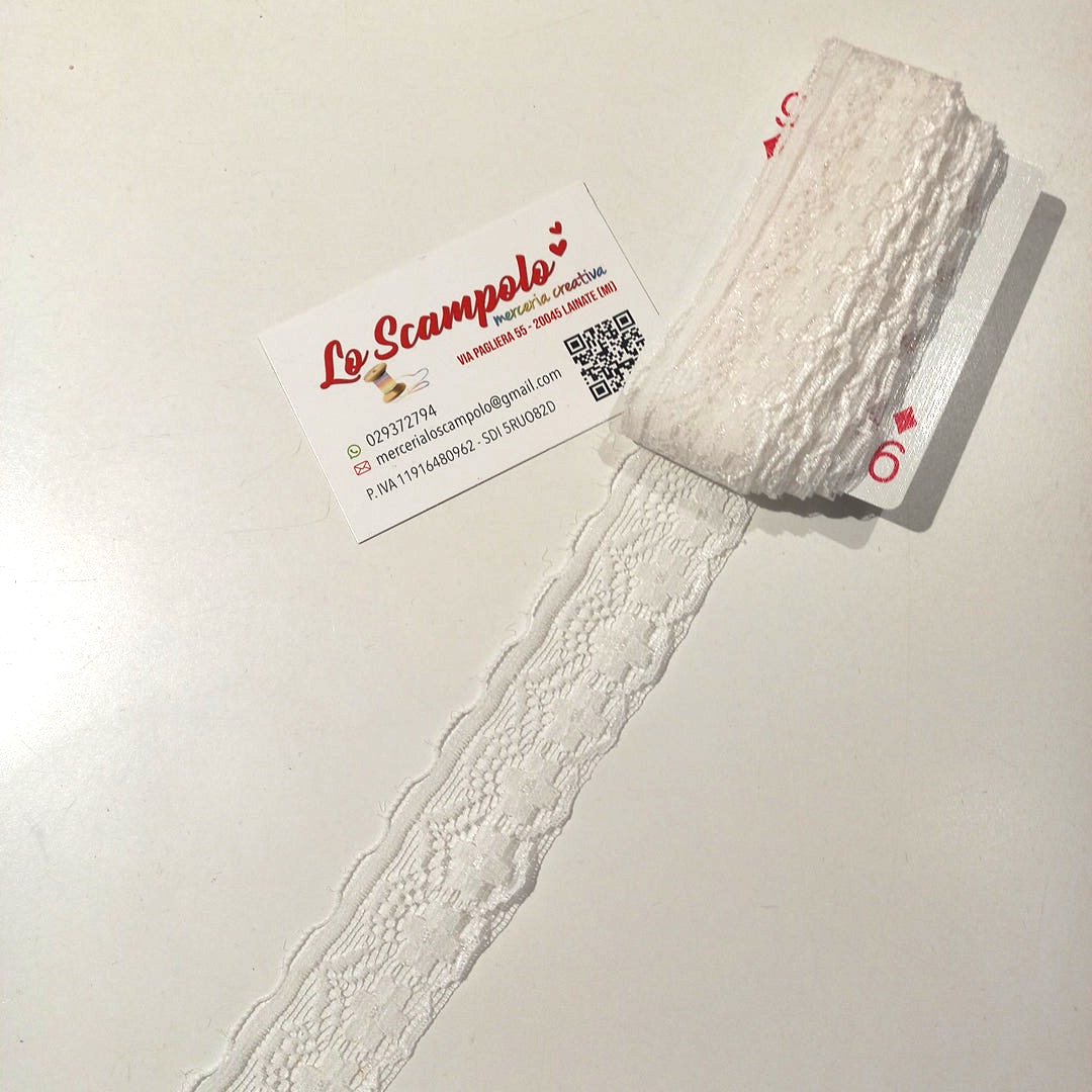 Pizzo Bianco Ottico 3x500 cm