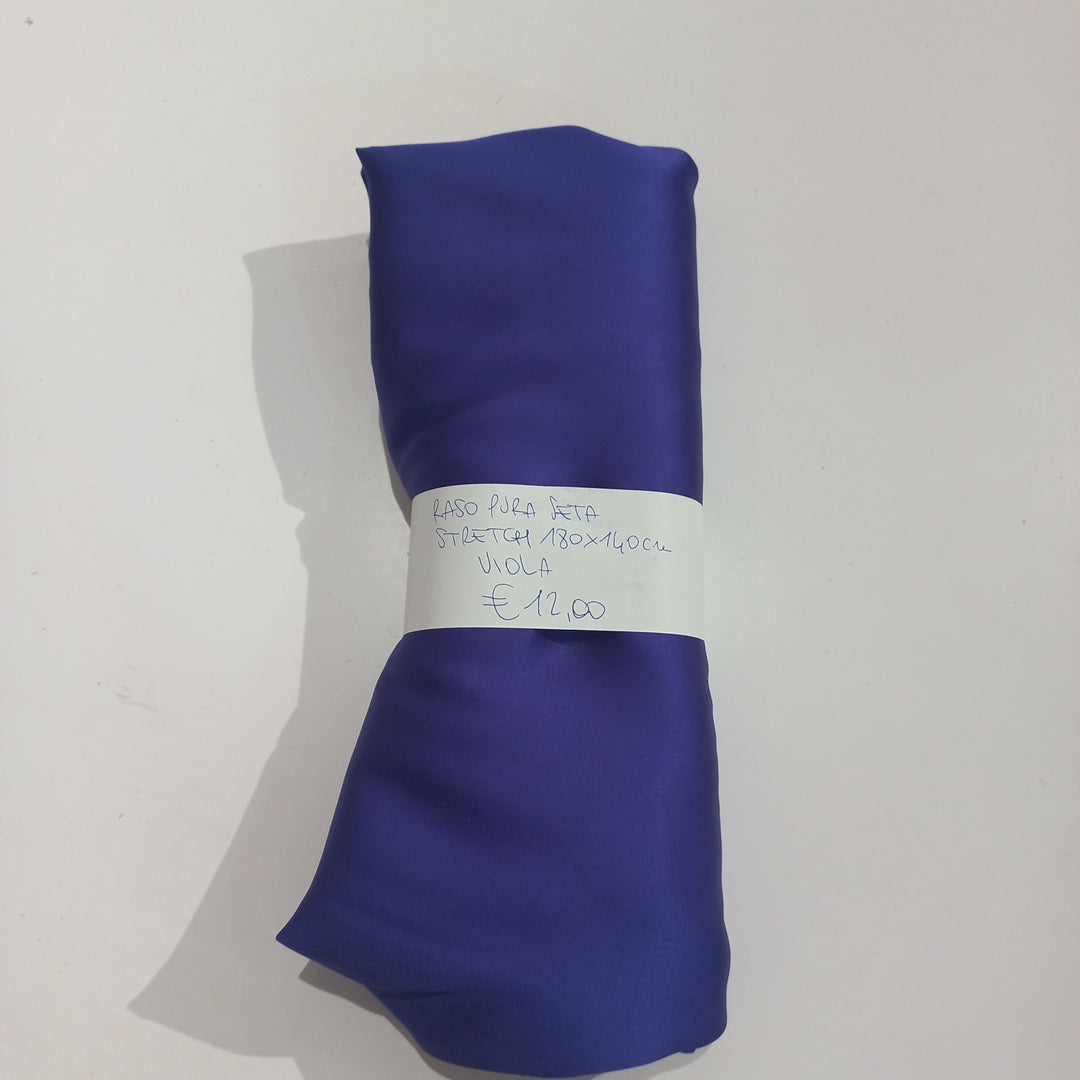 Raso pura Seta Stretch Viola 180x140 cm