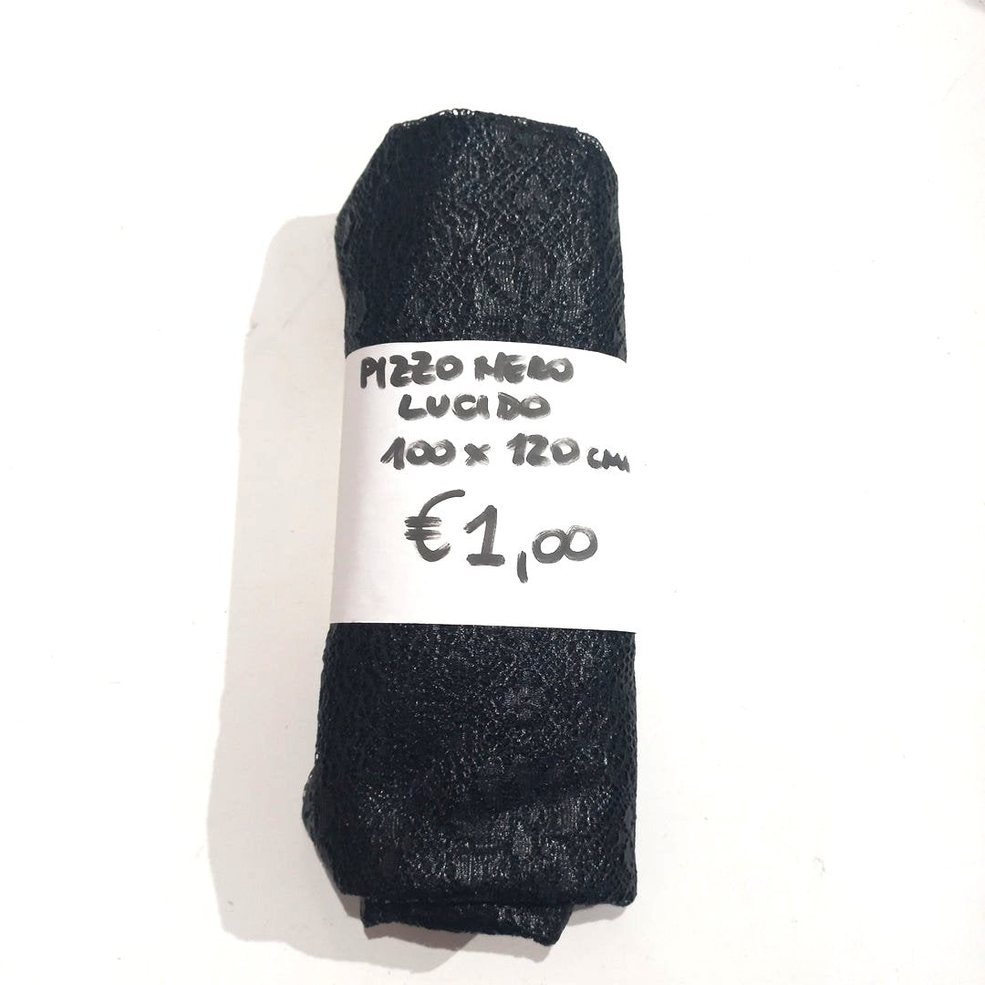 Pizzo Lucido Nero 100x120 cm