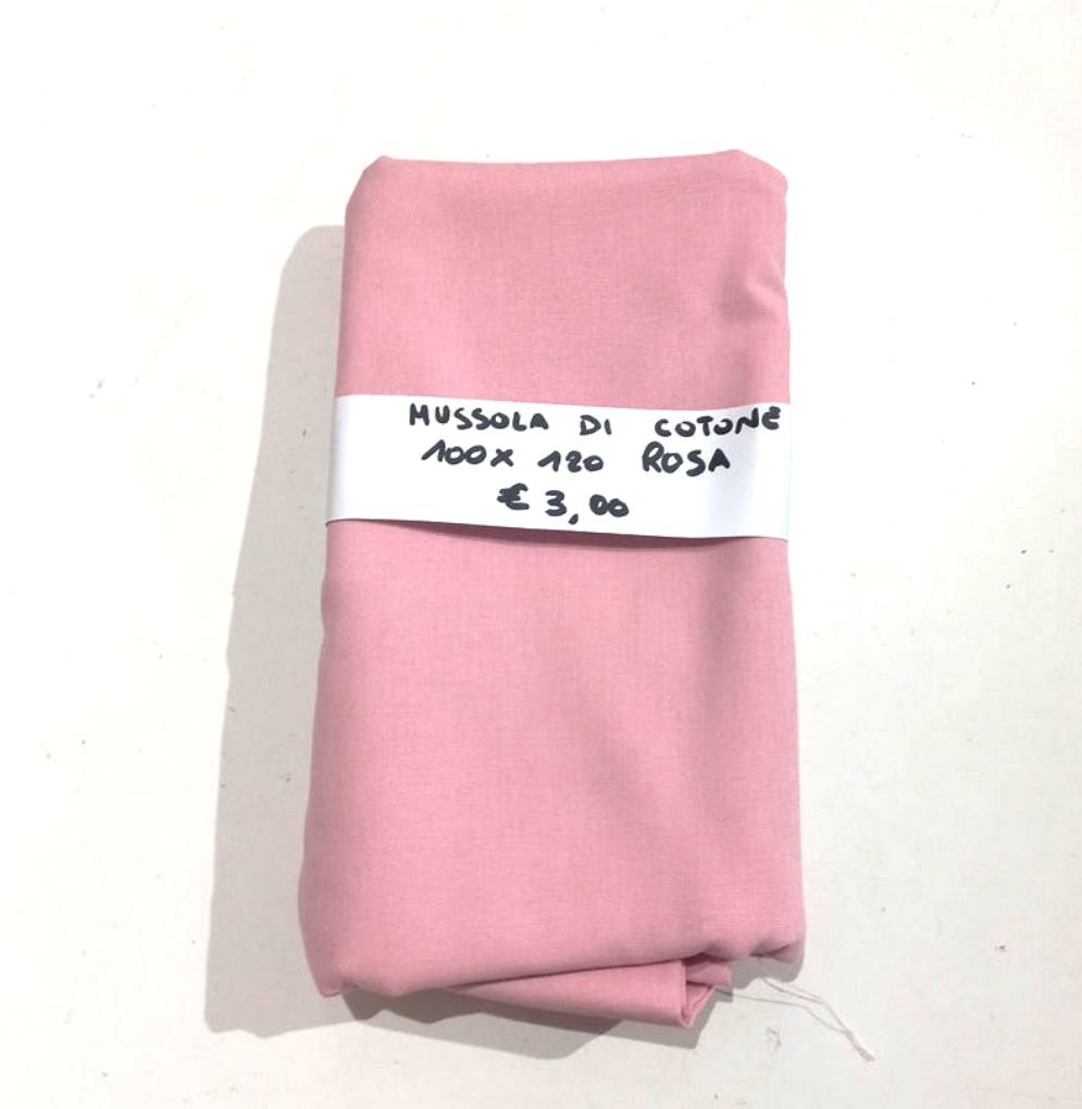 Mussola di Cotone Rosa Baby 100x120 cm