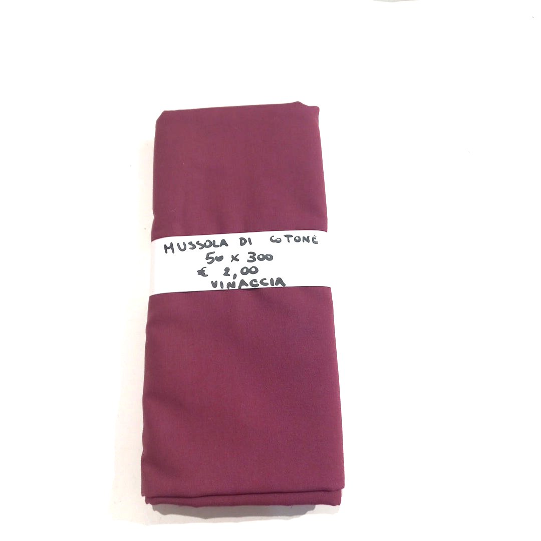 Mussola di Cotone Vinaccia 50x300 cm