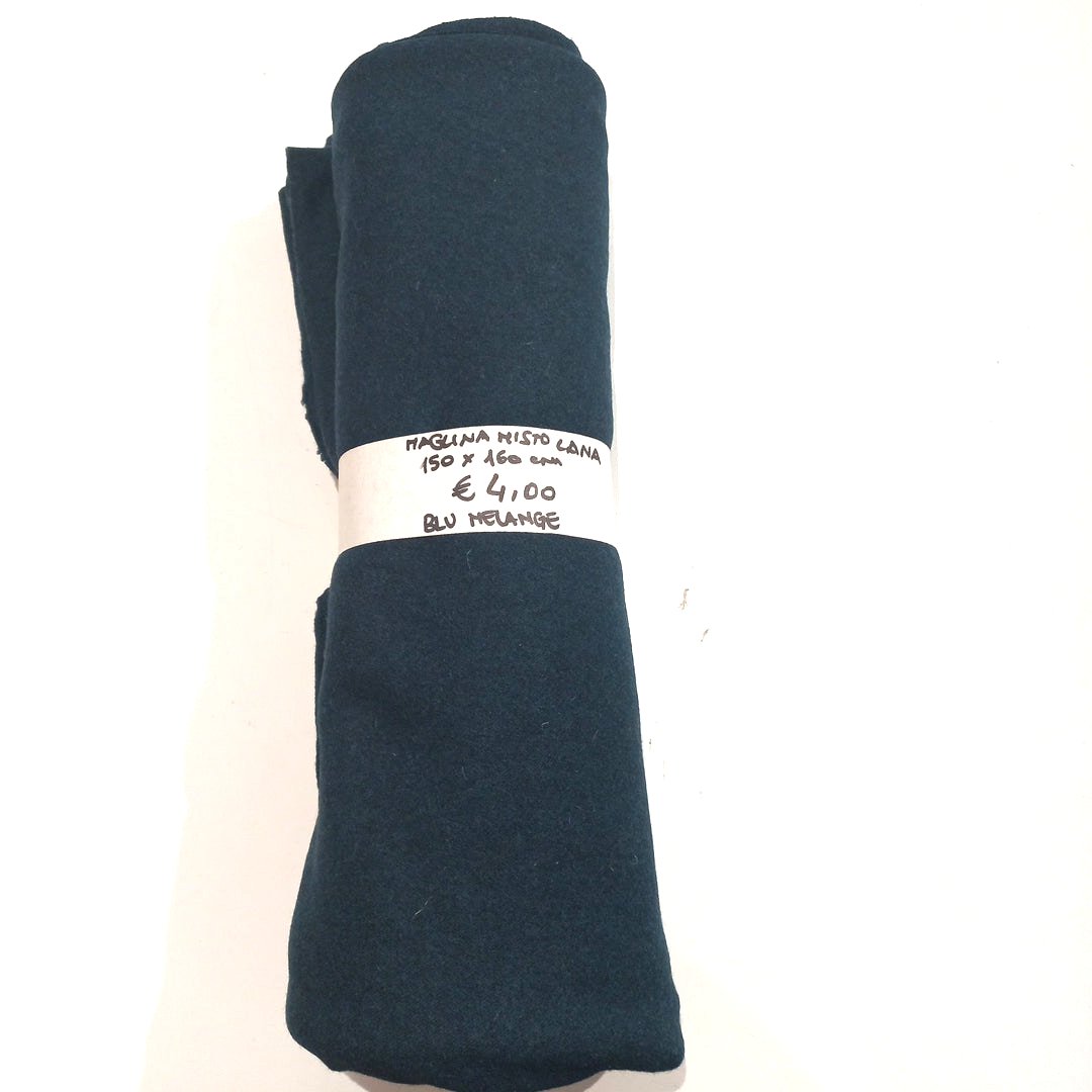 Maglina Misto Lana Blu Melange 150x160 cm