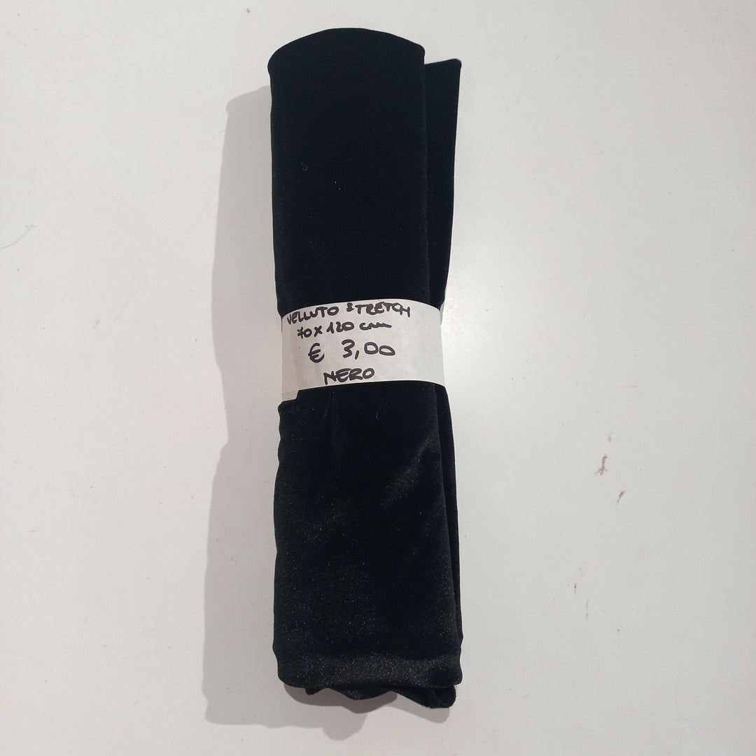 Velluto Stretch Nero 70x120 cm