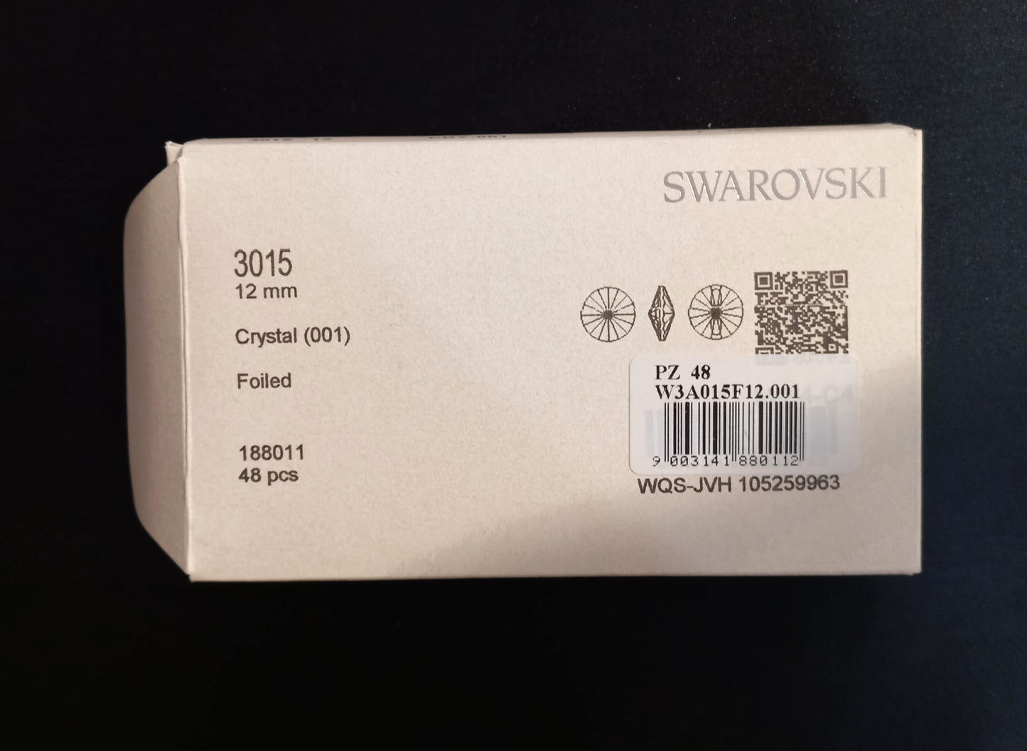 Bottone Gioiello Swarovski diam. 12 mm
