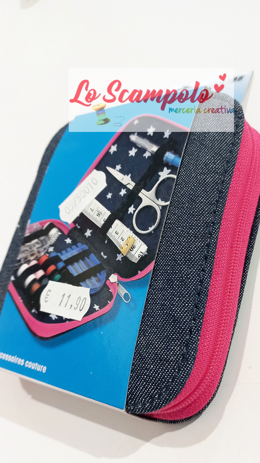 Kit accessori per Cucito Prym Fucsia e Jeans 651242