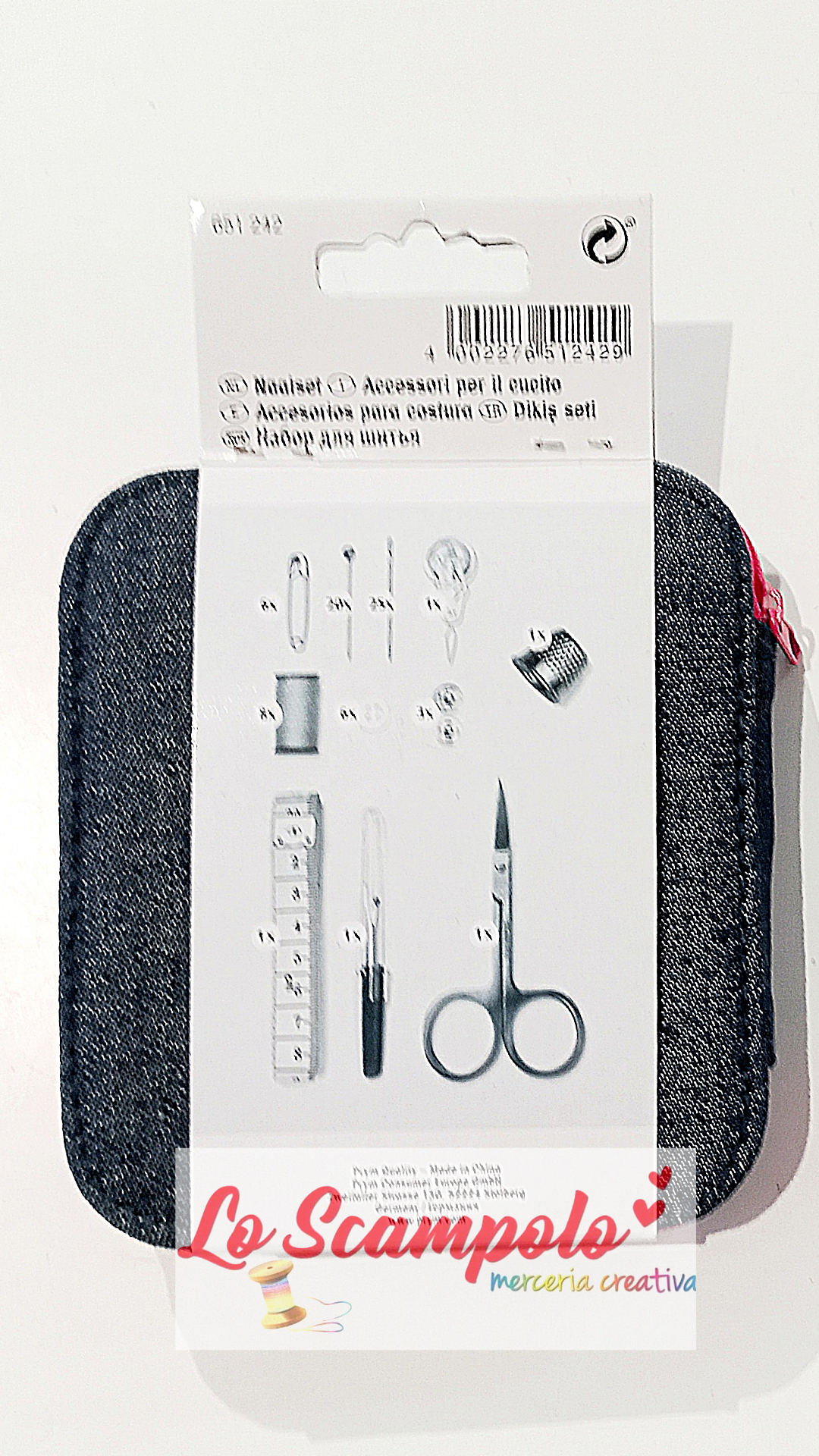 Kit accessori per Cucito Prym Fucsia e Jeans 651242