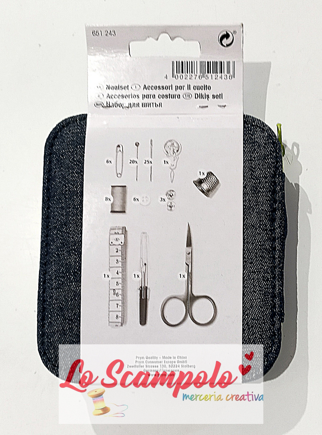 Kit accessori per Cucito Prym Verde e Jeans 651242