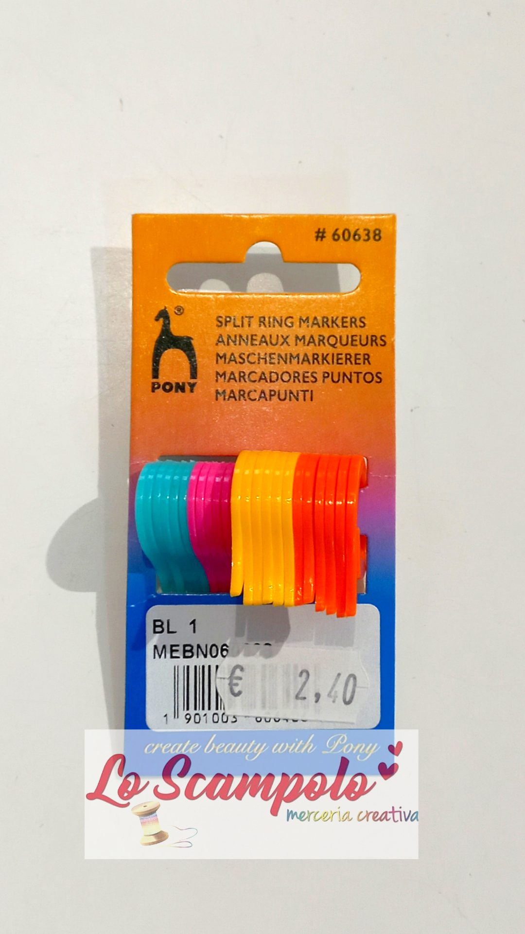 Marcapunti removobili 24 pz 2 dimensioni Pony #60638