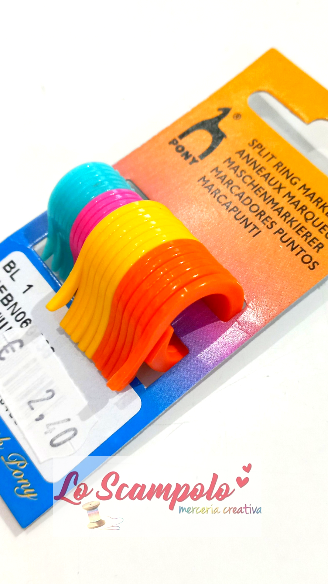 Marcapunti removobili 24 pz 2 dimensioni Pony #60638