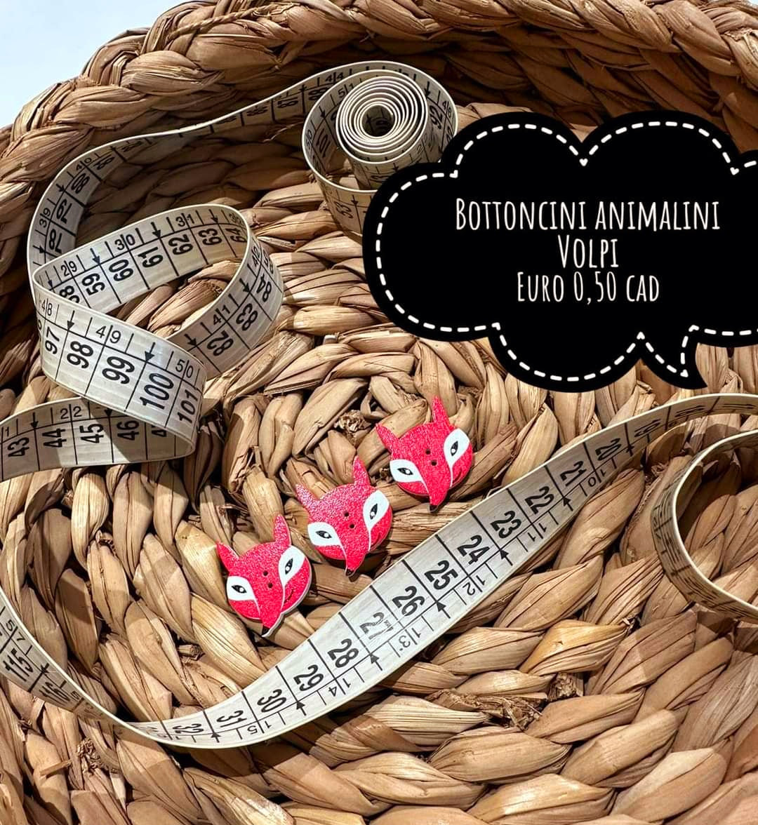 Bottoncini Animalini Volpi