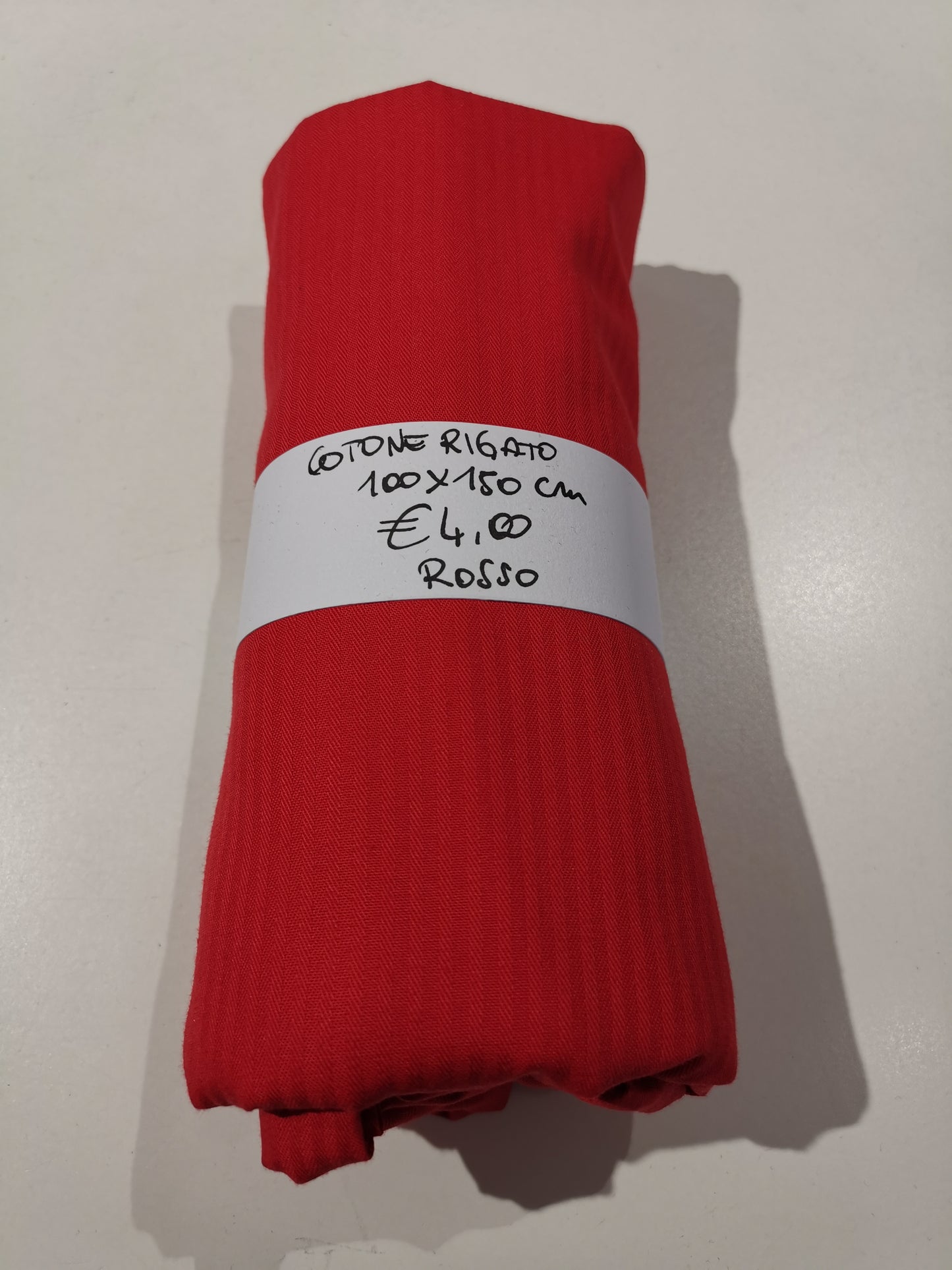 Cotone Rigato Rosso 100x150 cm