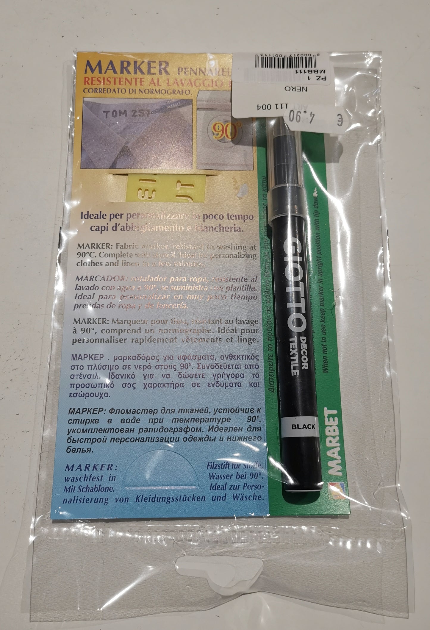 Pennarello indelebile per tessuti