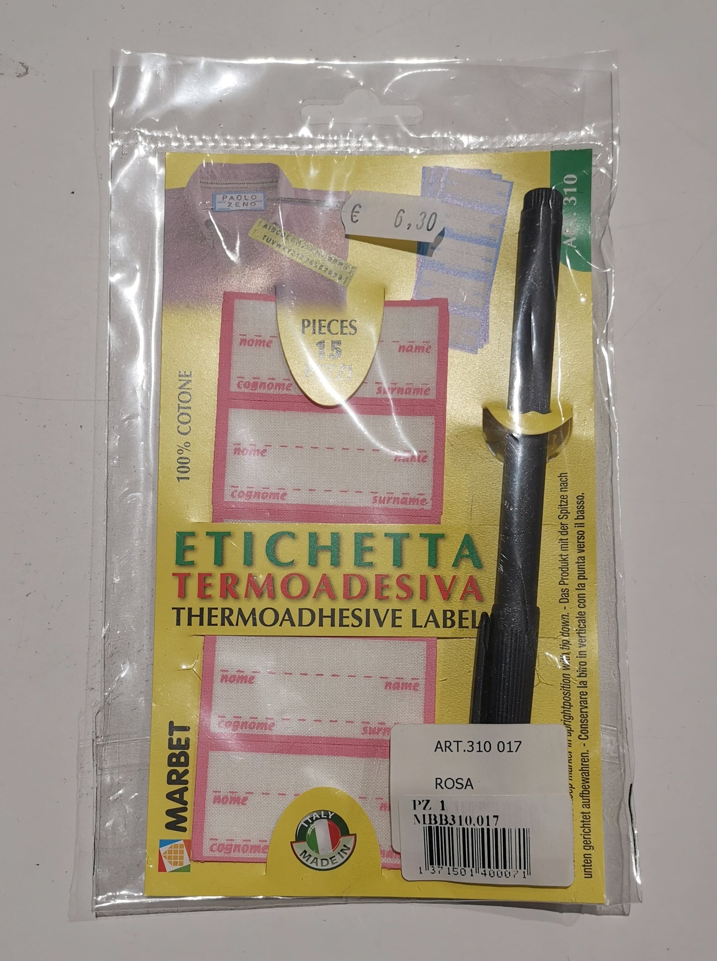 Etichette termoadesive rosa