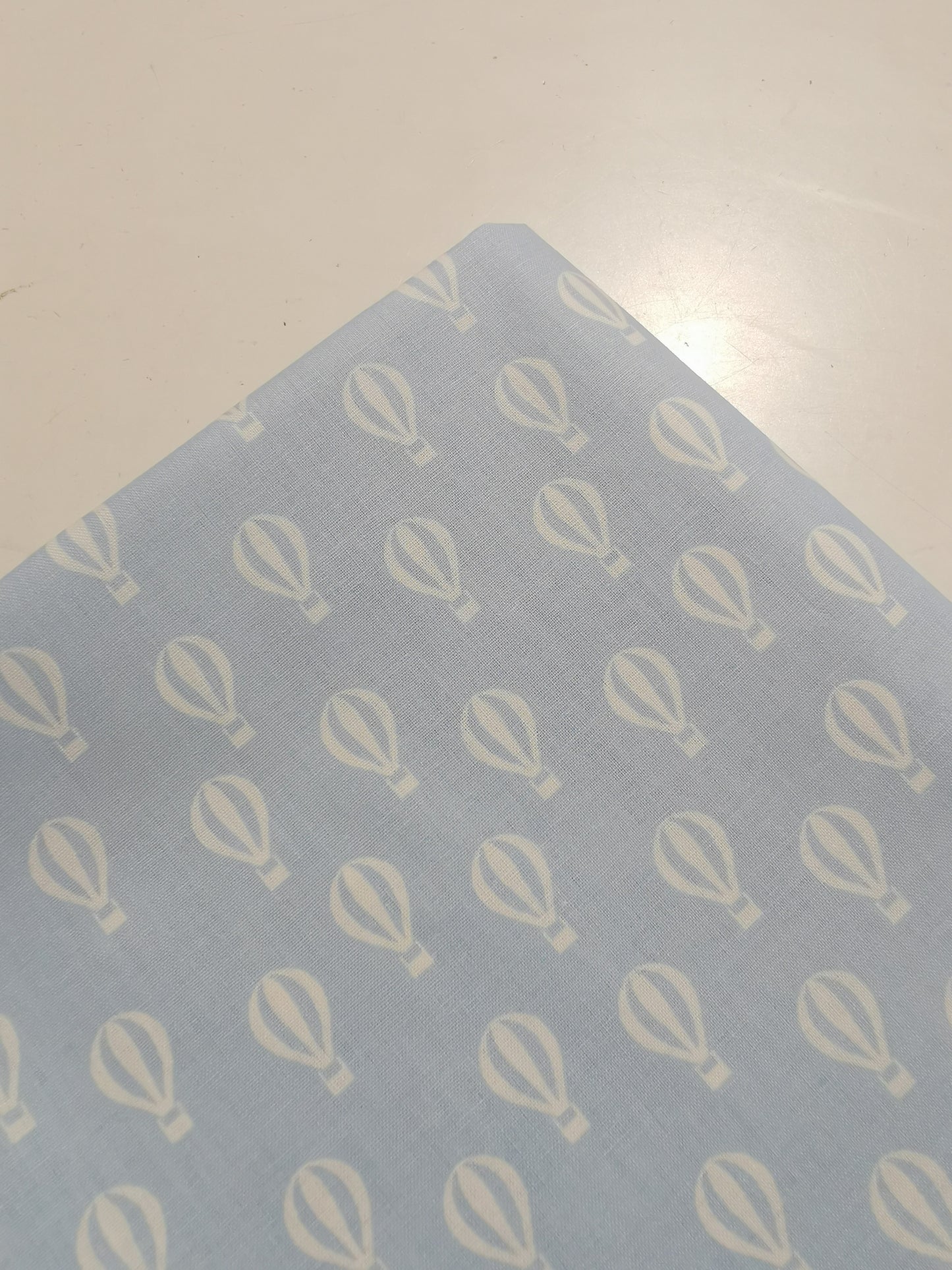 Cotone mongolfiere base azzurro