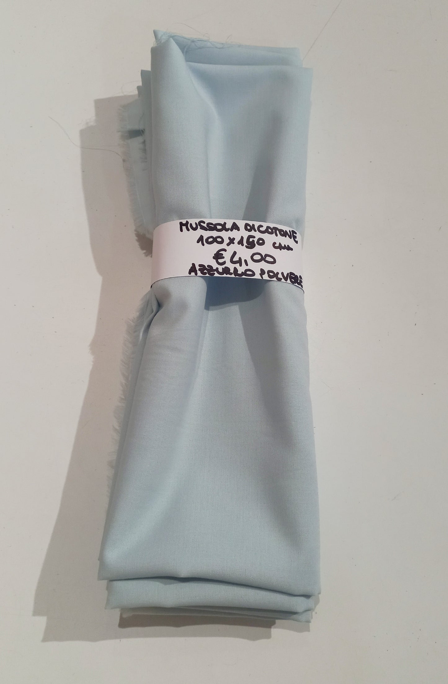 Mussola di Cotone Azzurro Polvere 100x150 cm