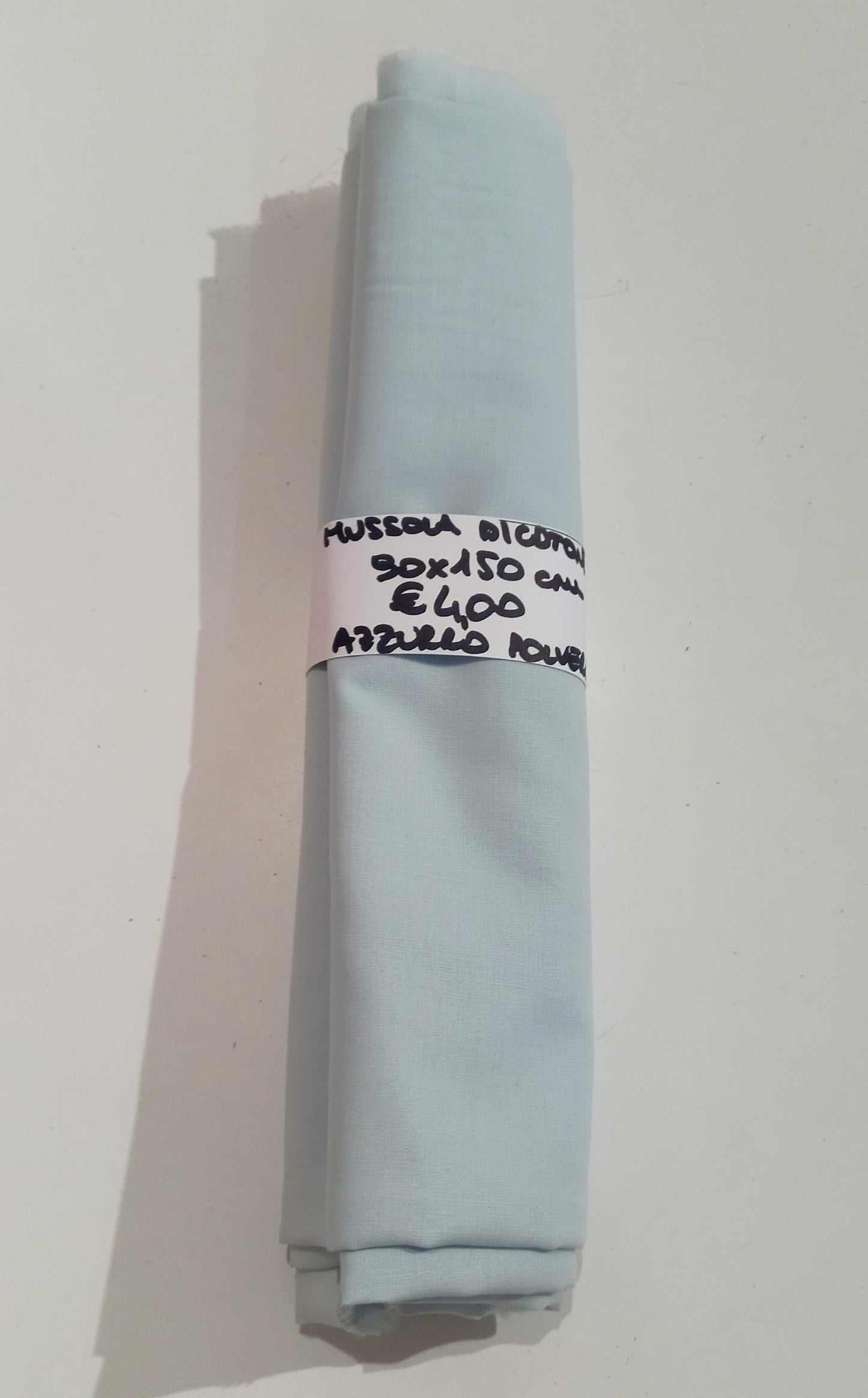 Mussola di Cotone Azzurro Polvere 90x150 cm