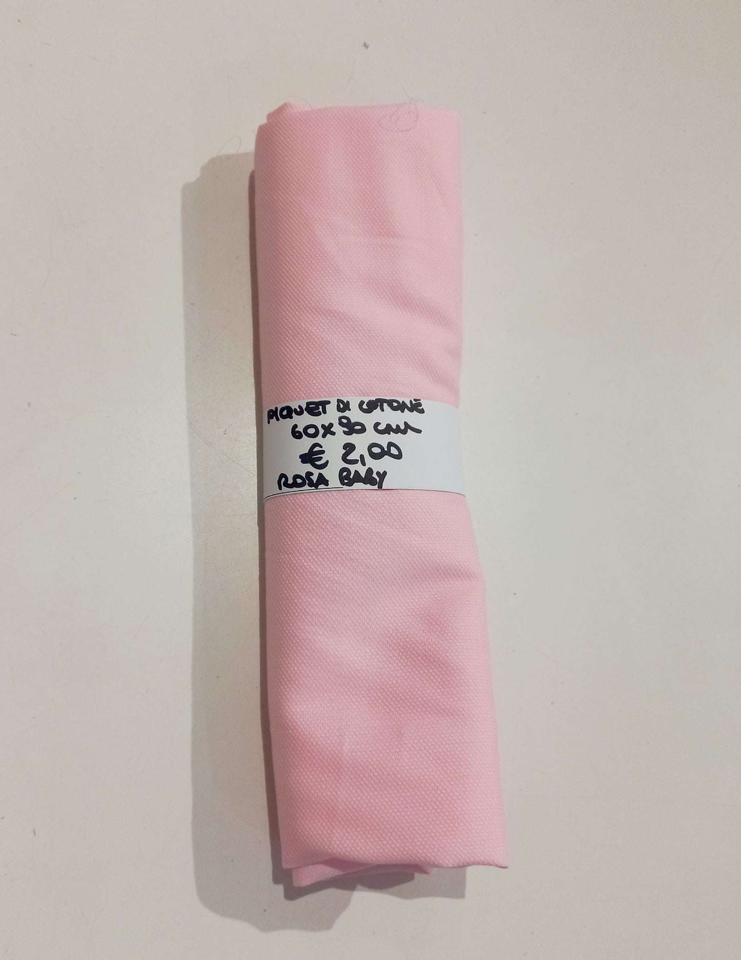 Piquet di Cotone Rosa Baby 60x90 cm