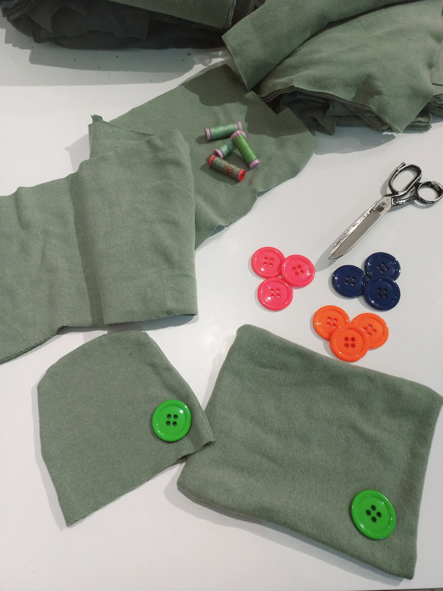 Scaldacollo Scampolini - Maglina Misto Lana Verde Salvia 30x90 cm