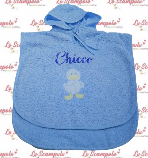 Accappatoio Poncho personalizzato con nome