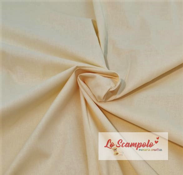 Beige 100% Cotone Tinta Unita