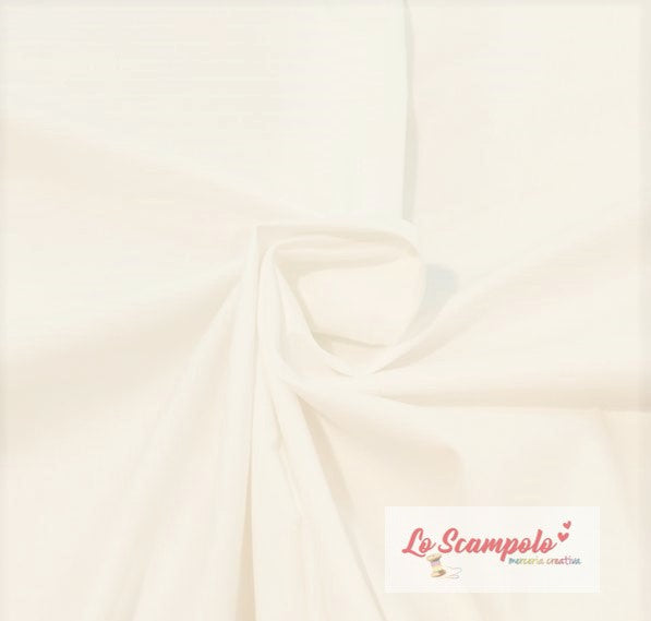 Bianco 100% Cotone Tinta Unita