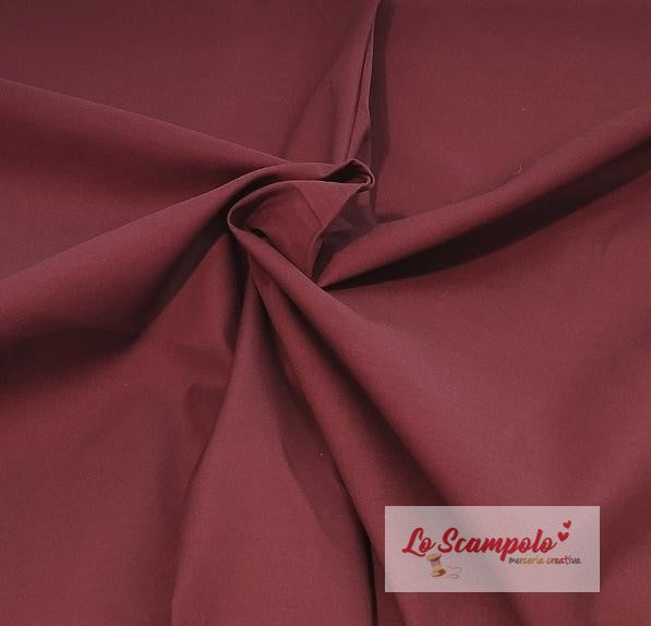 Bordeaux 100% Cotone Tinta Unita