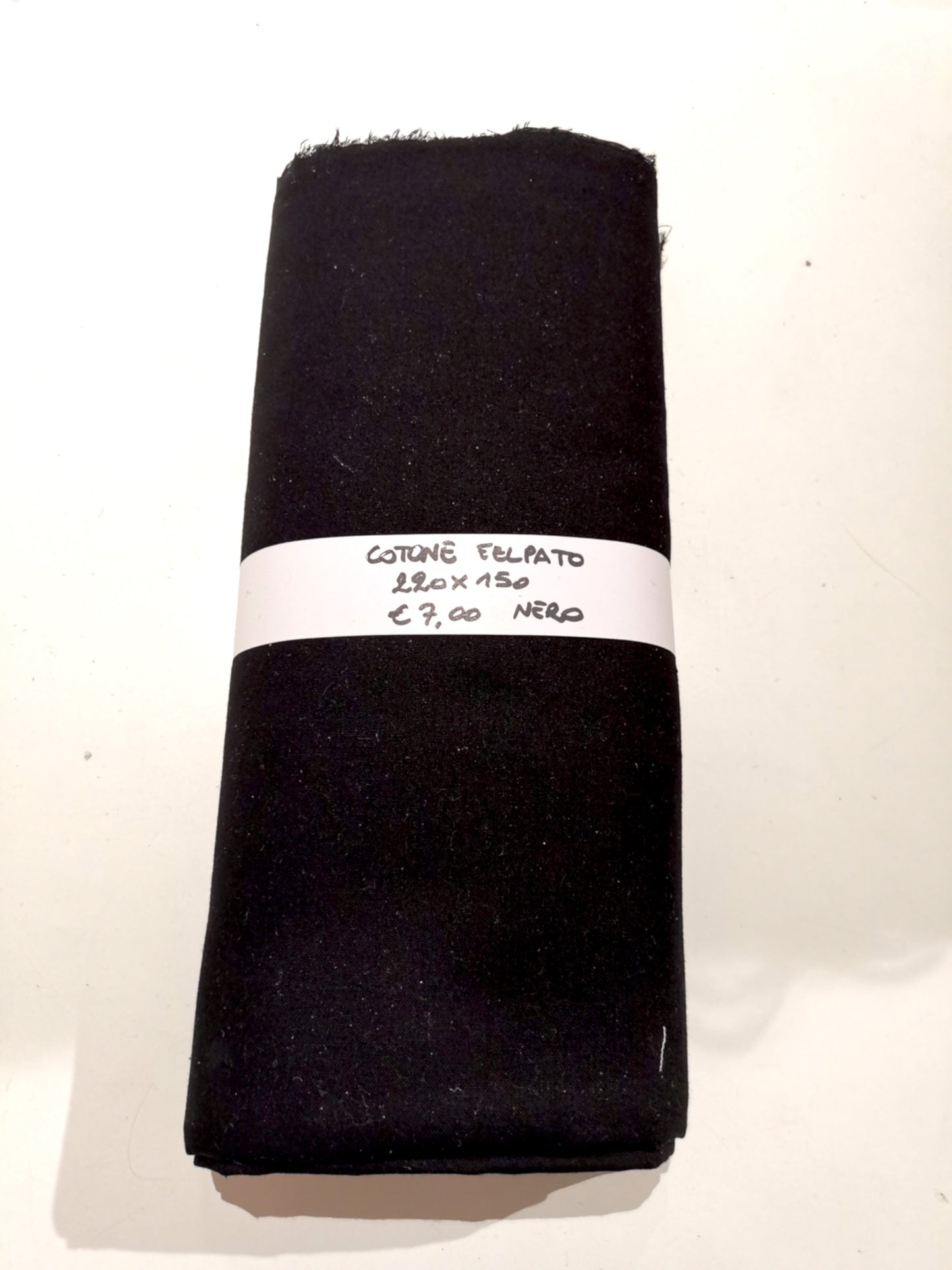 Cotone Felpato Nero 150x220 cm