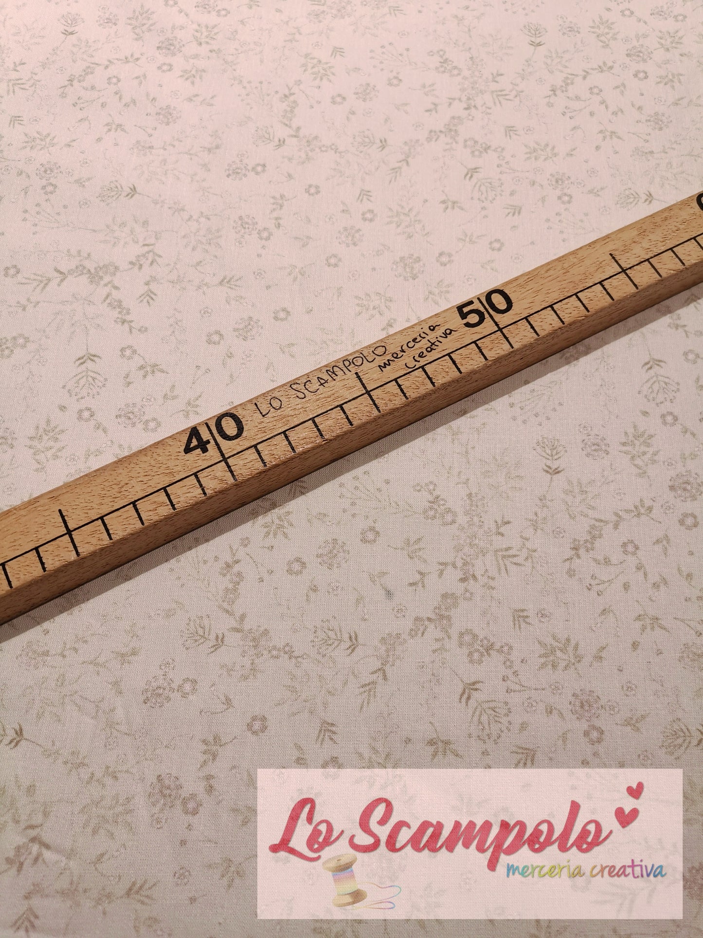 Cotone Stampato Fantasia Fiorellini tono Beige