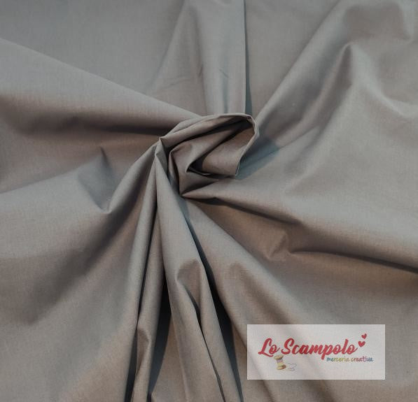 Grigio Scuro 100% Cotone Tinta Unita
