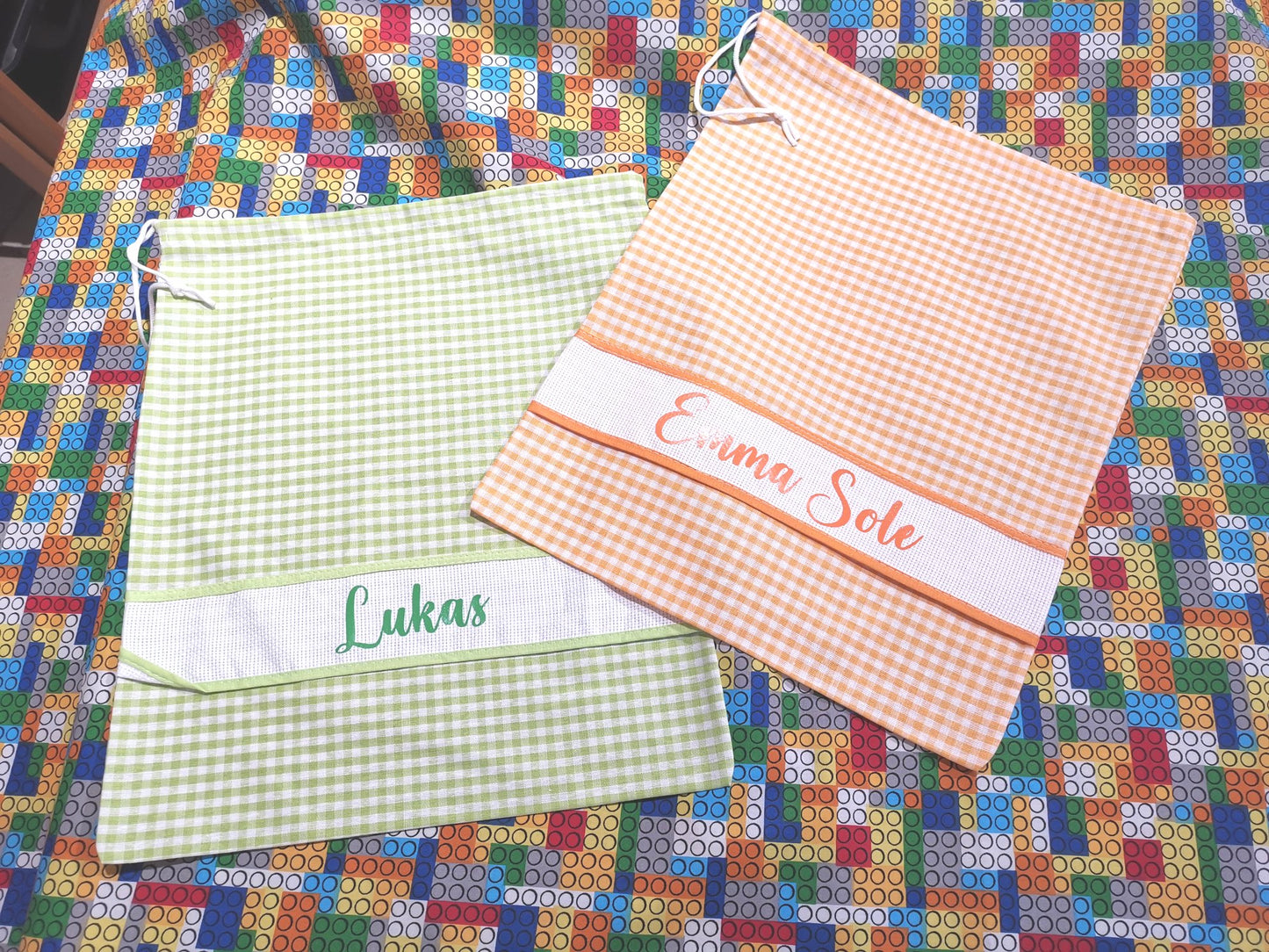 Sacca Asilo / Cambio / Scarpe personalizzata con nome