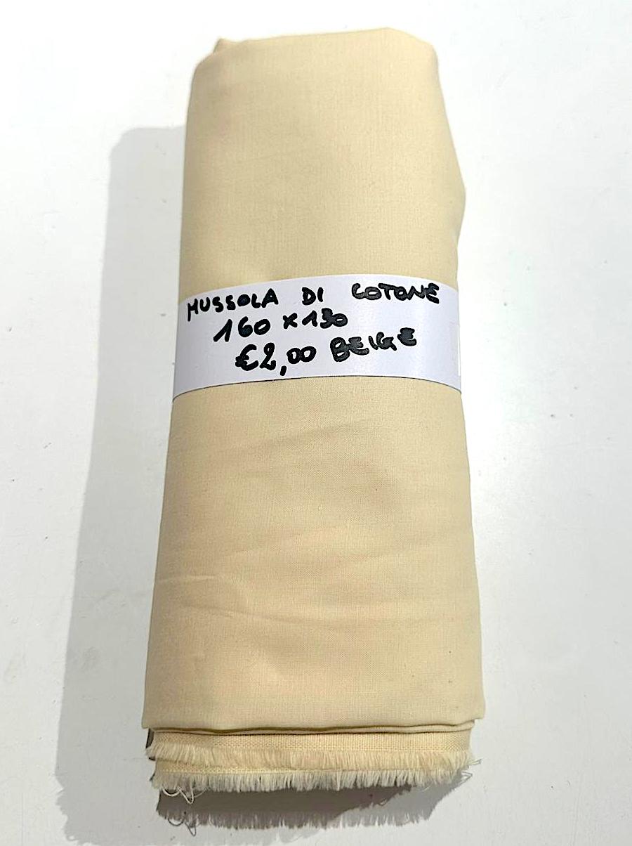 Mussola di Cotone Beige 160x130 cm