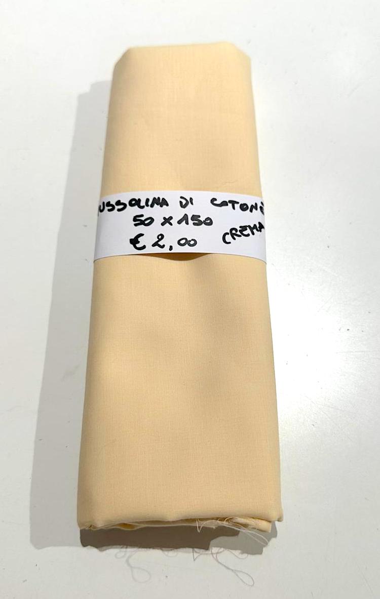 Mussola di Cotone Crema 50x150 cm