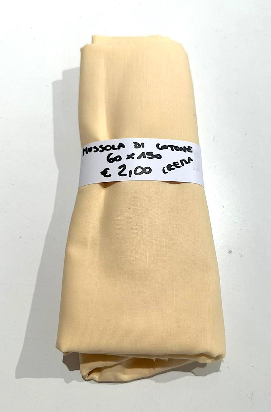 Mussola di Cotone Crema 60x150 cm