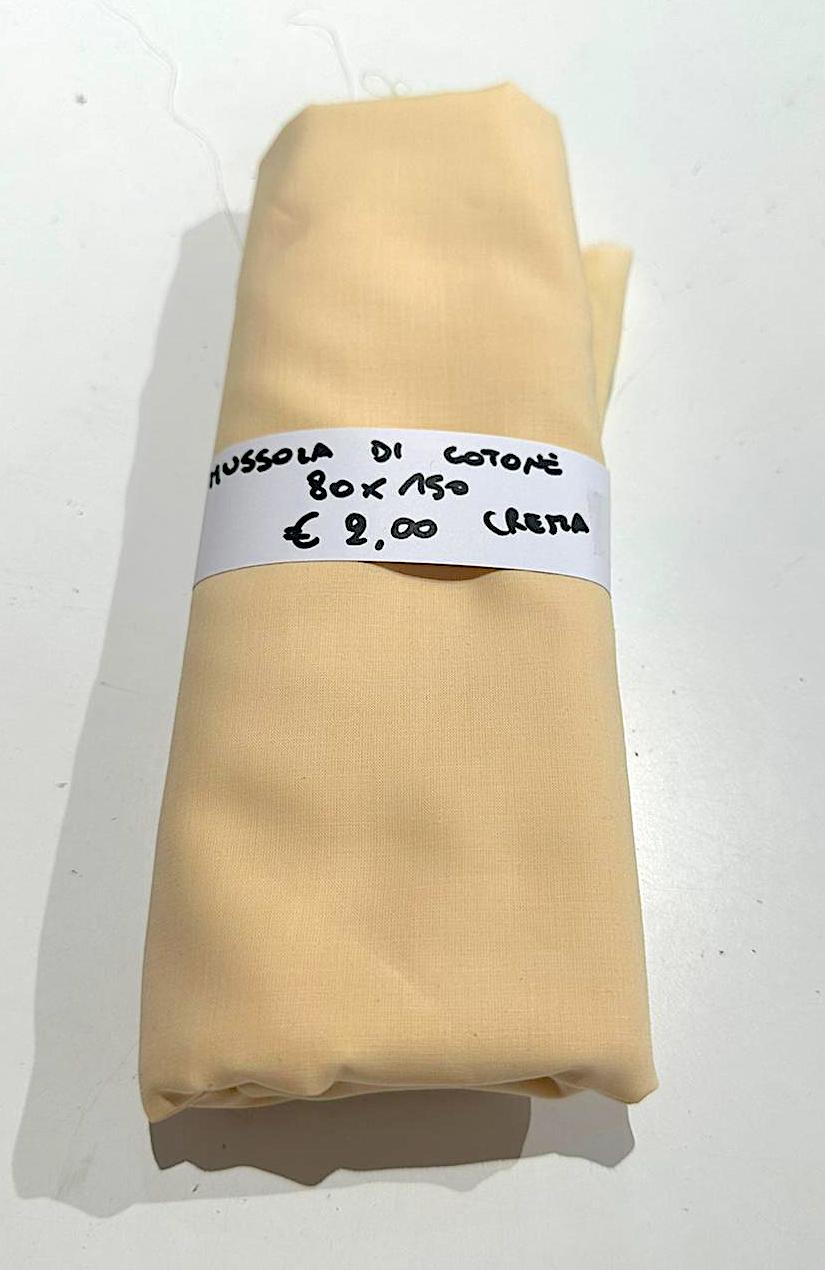 Mussola di Cotone Crema 80x150 cm