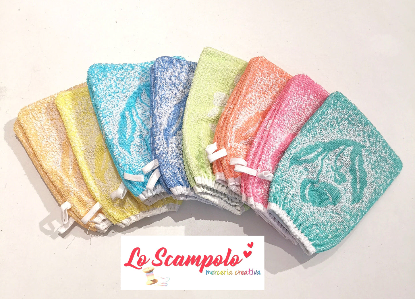 Manopola da Bagno in Spugna Blu