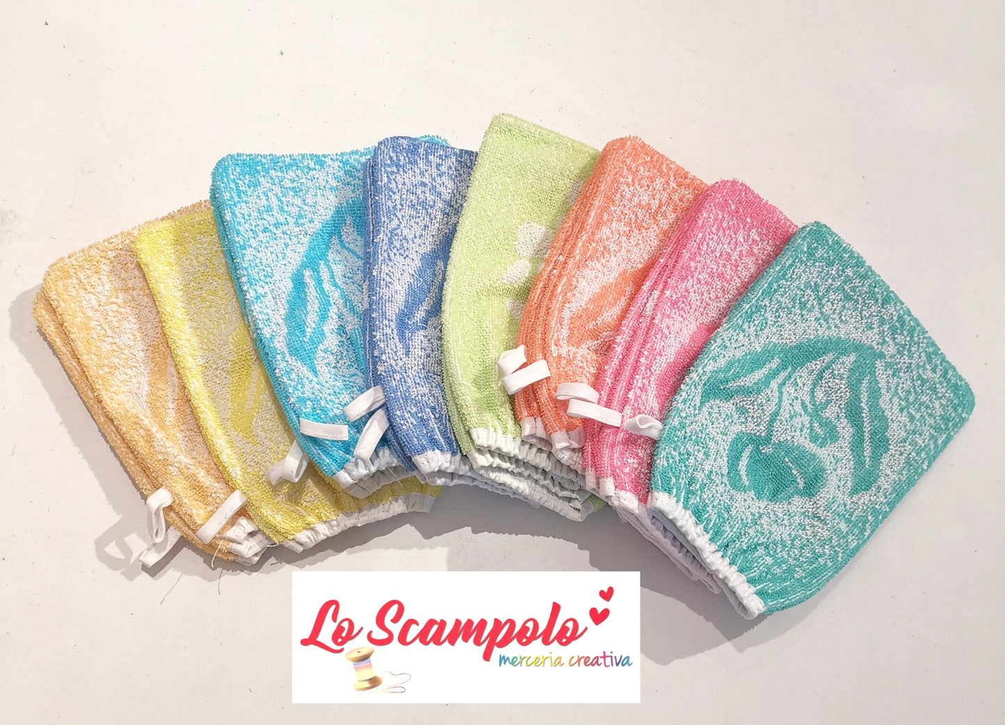 Manopola da Bagno in Spugna Gialla