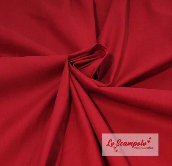 Rosso Tiziano 100% Cotone Tinta Unita