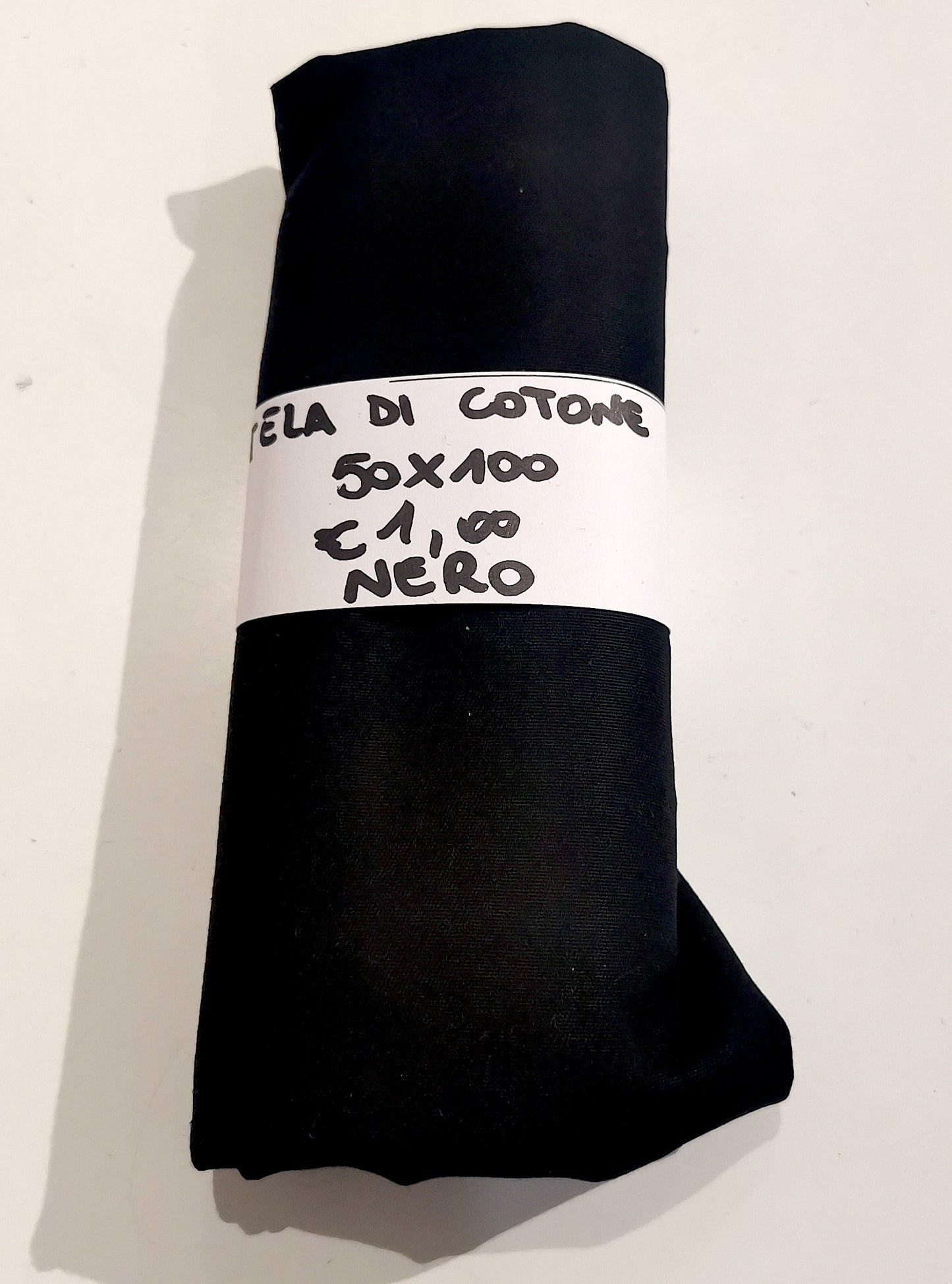 Tela di Cotone Nero 50x100 cm