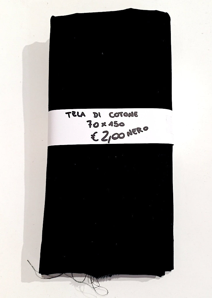 Tela di Cotone Nero 70x150 cm