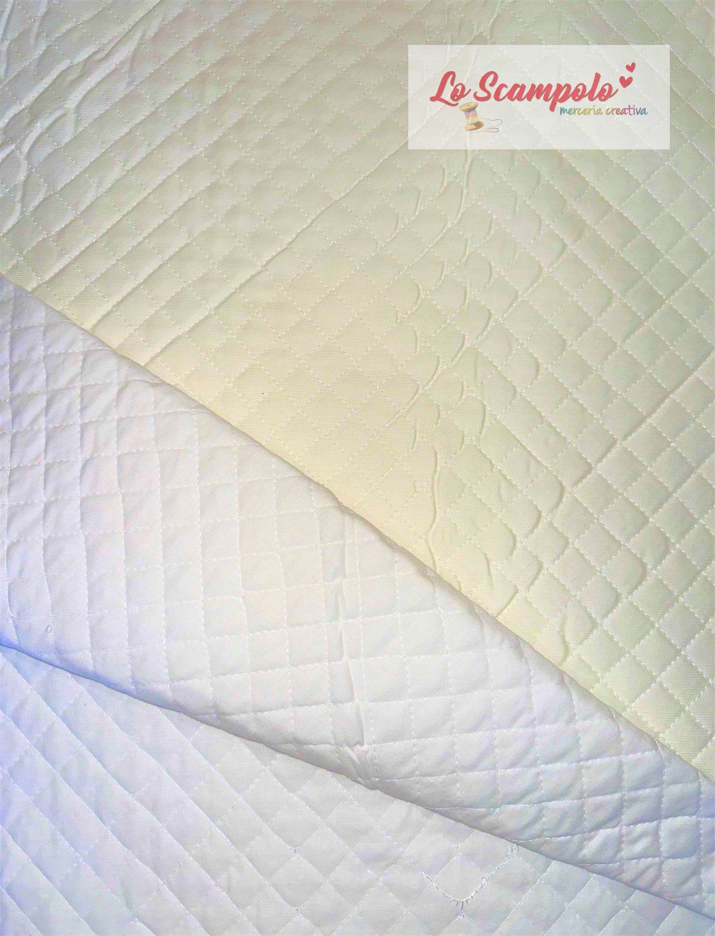 Panna / Bianco Trapuntino Double face