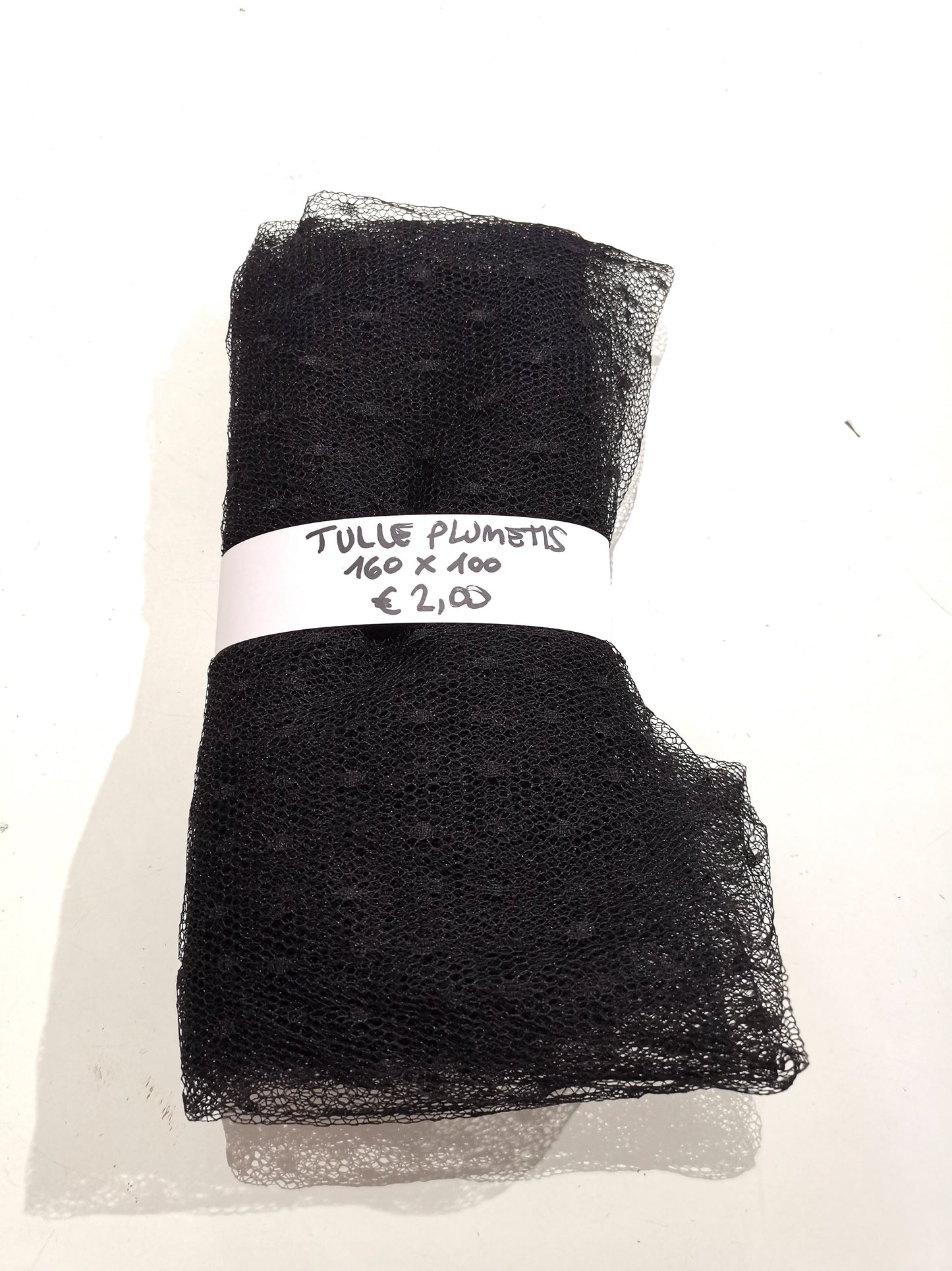 Tulle Plumetis Nero 160x100 cm