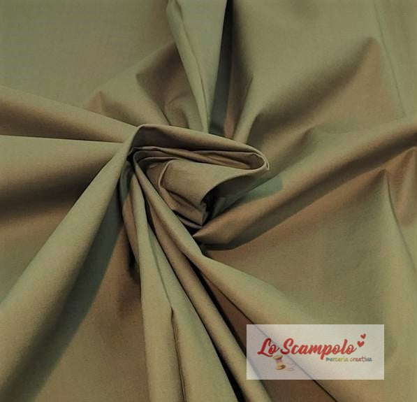 Verde Militare 100% Cotone Tinta Unita