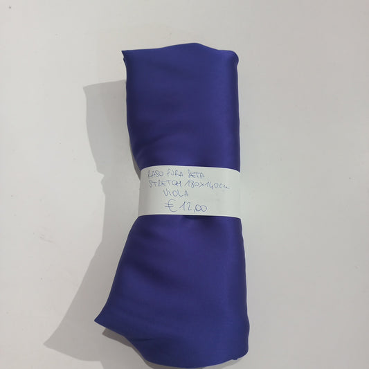Raso pura Seta Stretch Viola 180x140 cm