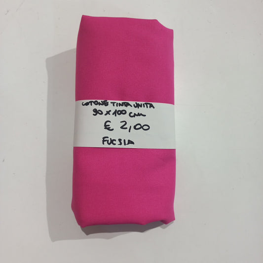 Cotone Tinta Unita Fucsia 90x100 cm