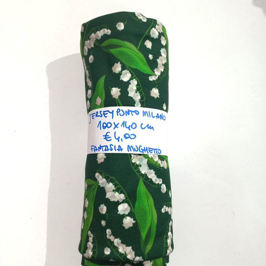 Jersey Punto Milano Verde 100x140 cm