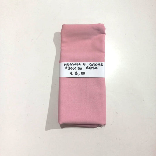 Mussola di Cotone Rosa Baby 50x130 cm
